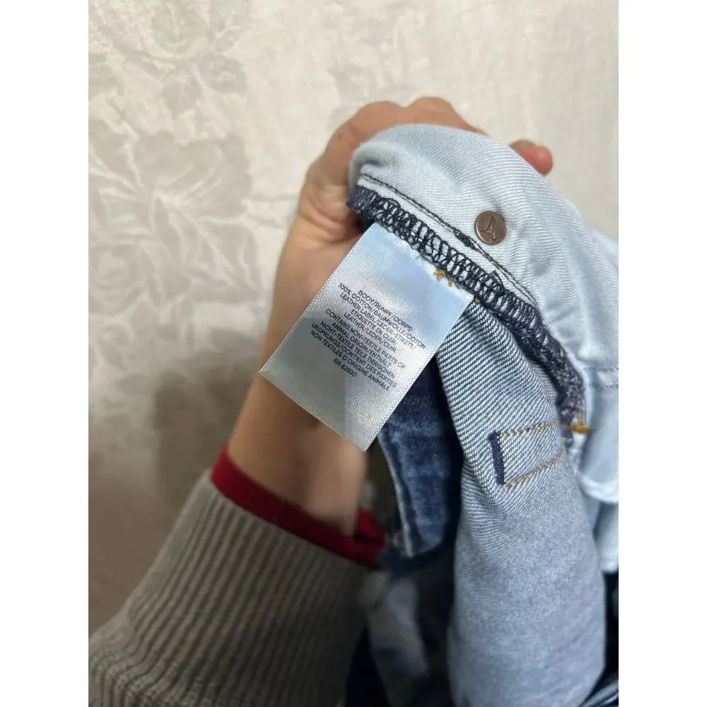 Lands End Jeans 50/T Blue Denim Square Rigger 50X30 100% Cotton